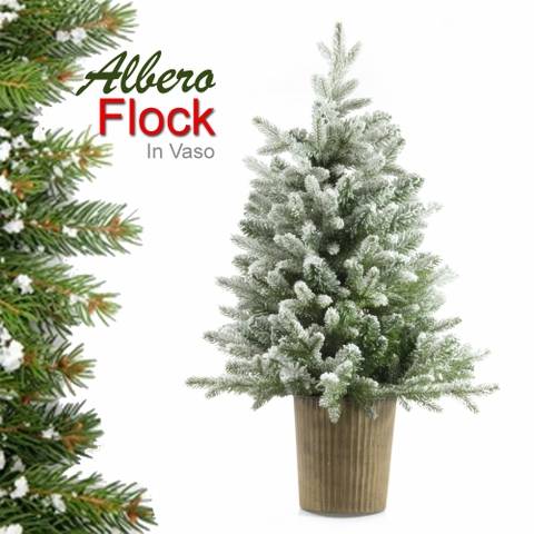 ALBERO 60/90Cm  FLOCK IN VASO - PE+PVC - 80/130 TIPS