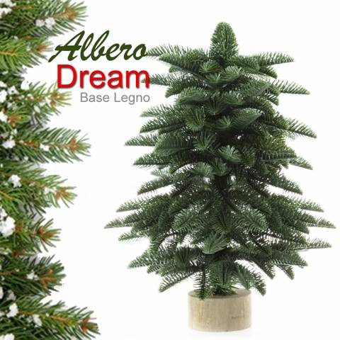 ALBERO 45/55Cm DREAM VERDE BASE LEGNO - PE - 48 TIPS - 30Cm DIAMETRO