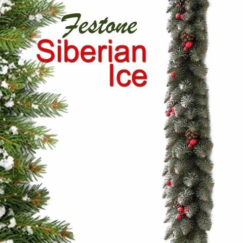 FESTONE 200Cm PVC SIBERIAN GHIACCIATO C/PIGNE 84TIPS 1/1