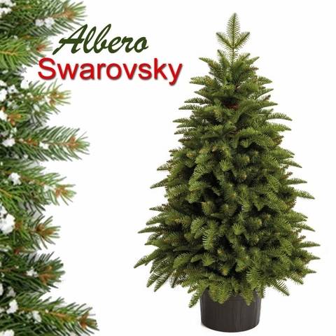 ALBERO 100Cm SWAROVSKY PE C/BASE 390 TIPS 70Cm DIAMETRO