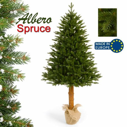 ALBERO 180Cm SPRUCE SU TRONCO IN LEGNO- 763 TIPS-83 CM DIAMETRO