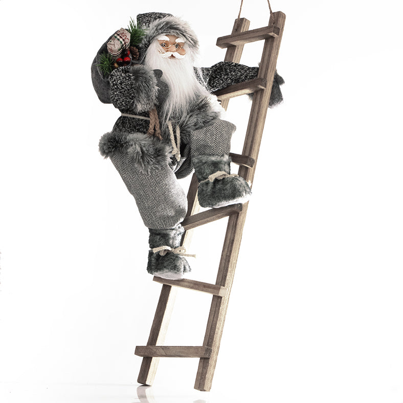 65Cm BABBO NATALE STANLEY SU SCALA