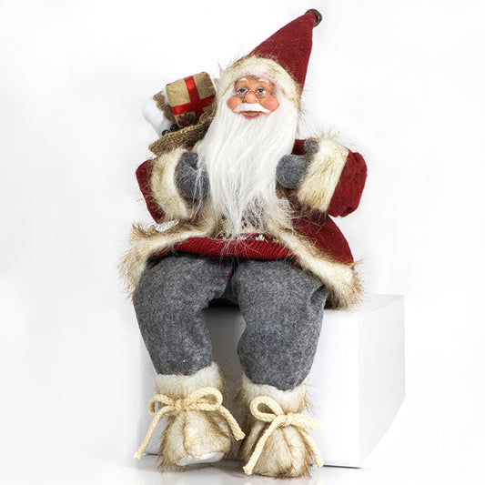 BABBO NATALE NOEL BABA SEDUTO 30Cm