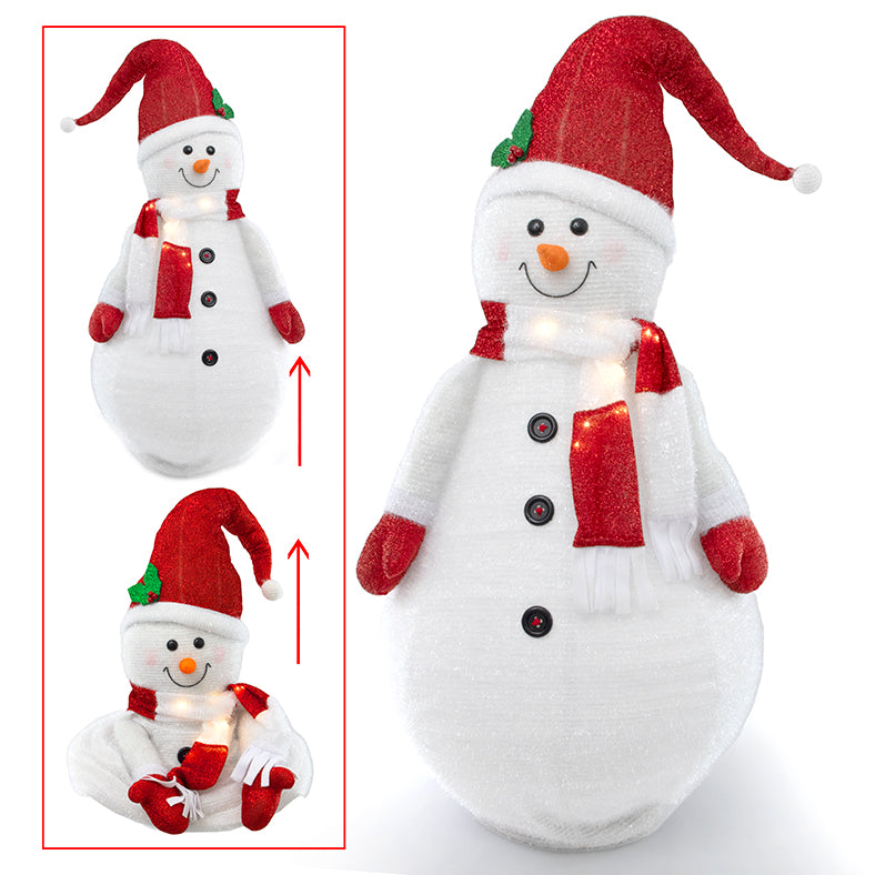 SNOWMAN 200cm FLESSIBILE con led a batteria