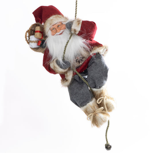 45Cm BABBO NATALE NOEL BABAIN ARRAMPICATA