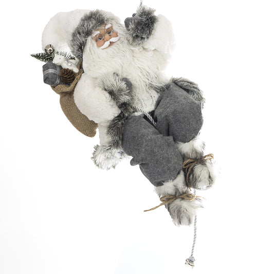 BABBO NATALE NIKLAUS IN ARRAMPICATA 45Cm